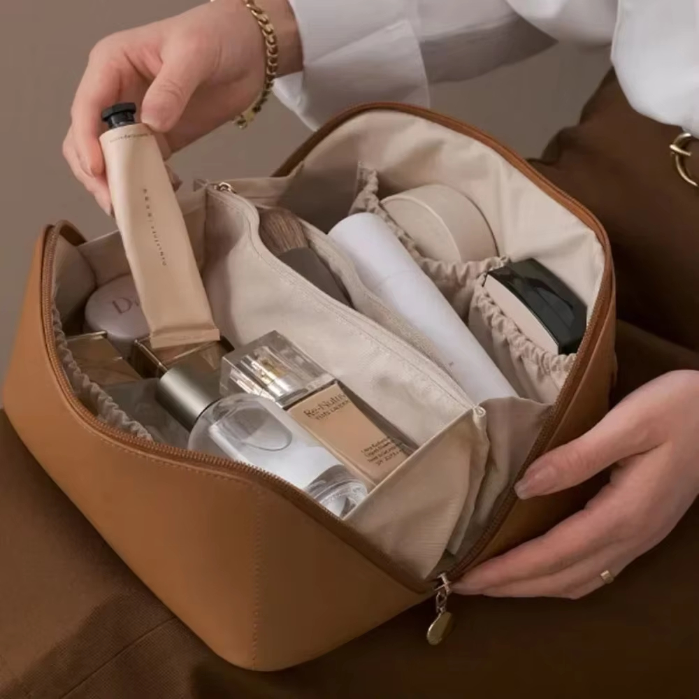 Luxury Skincare Containers - Makeup Organizer Female Toiletry Kit Bag