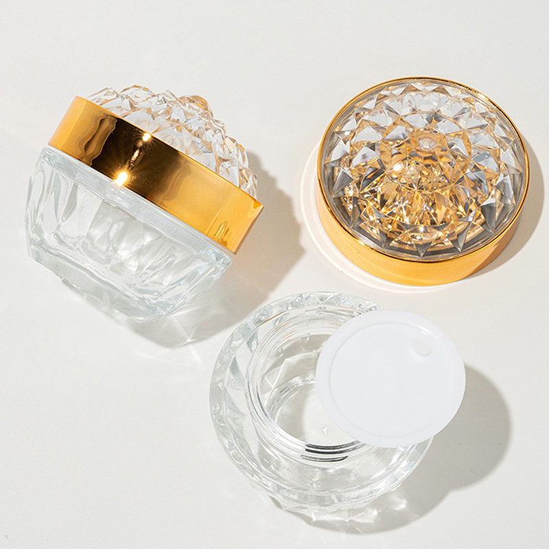 Luxury Diamond 50g Glass Face  - огляд і ціна Luxury Skincare Containers